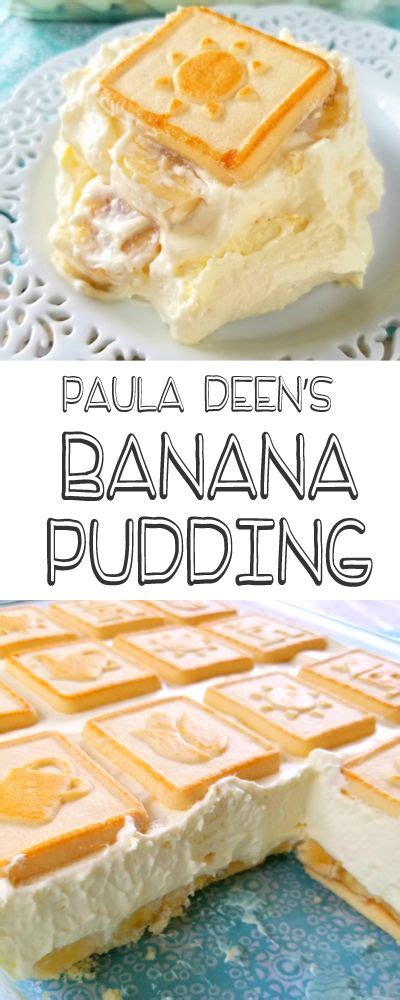 Spread about 1 tablespoon pudding onto flat side of cookies. Paula Deen's Banana Pudding | Banana pudding, Recipes ...