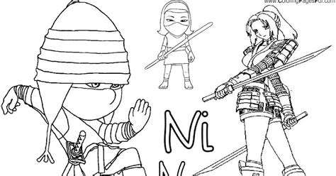 Girl Ninja Coloring Pages Rcoloringpagespdf