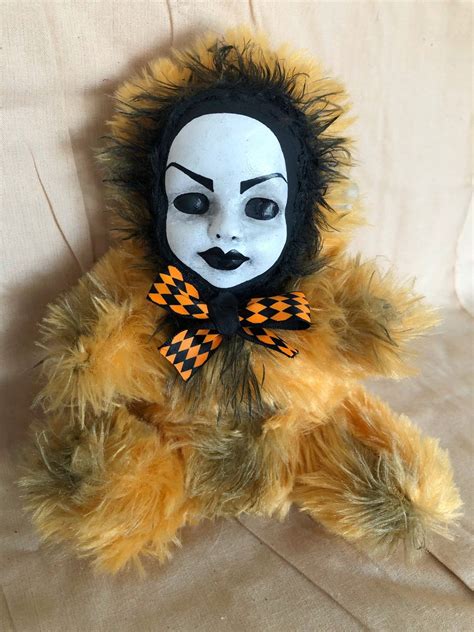 Ooak Beauty Face Teddy Bear Creepy Horror Doll Art Christie Creepydolls