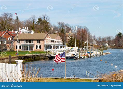 Southport Connecticut Harbor Stock Image Image Of Island Boat 52996479