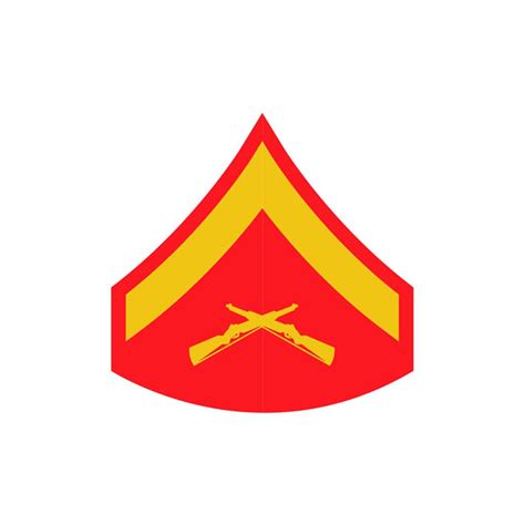 Lance Corporal Red And Gold Rank Insignia Decal Sgt Grit
