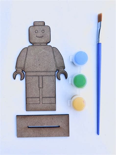 Paint Your Own Lego Man Lego Man Craft Mens Stocking Filler Etsy Uk