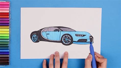 How To Draw Bugatti Chiron Youtube