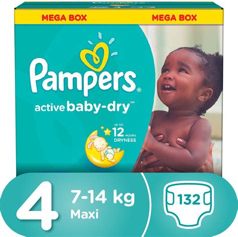 Pampers Active Baby 132 Nappies Size 4 Mega Pack Buy Online In