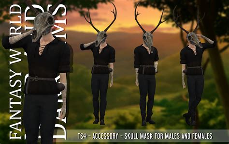 Ts4 Acc Skull Mask Noir And Dark Sims