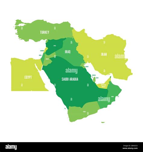 Middle East Map Vector