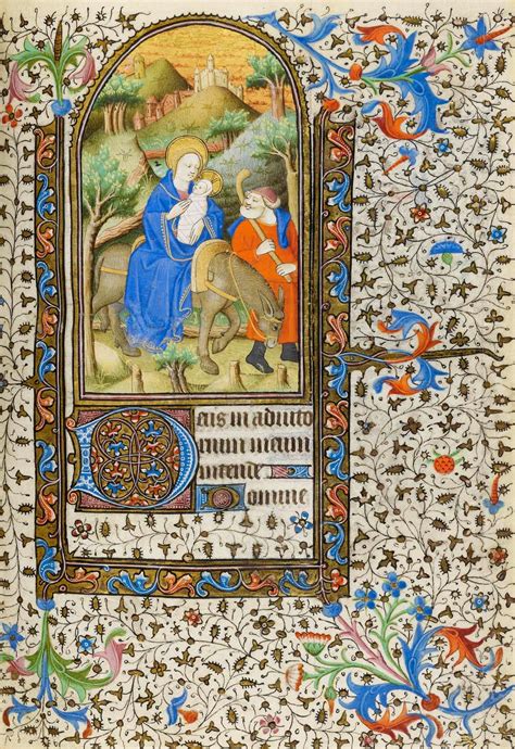 Christ Flight Into Egypt Book Of Hours France Probably Besan On