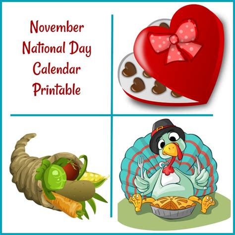 November National Day Calendar 2021 Free Printable Calendars