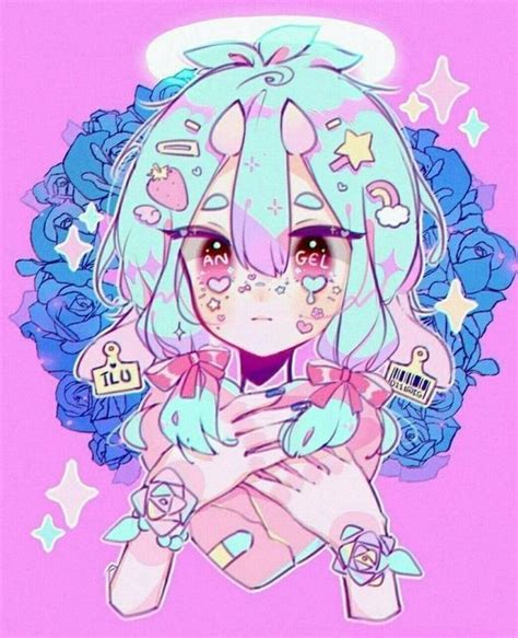 ˗ˏˋ 𝒂𝒆𝒔𝒕𝒉𝒆𝒕𝒊𝒄 ˎˊ˗ 26 Pastel Goth Anime Art Girl Pastel Goth Art