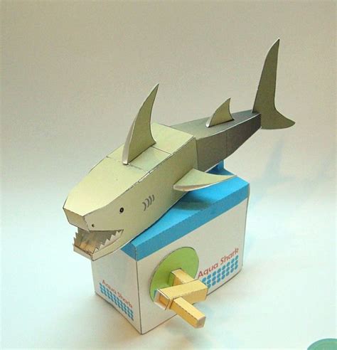 Paper Automata Download And Make Aquashark Moving Paper Automata