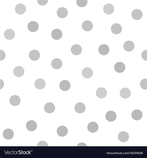 Gray Polka Dot Pattern Seamless Background Vector Image