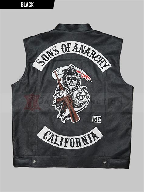 Charlie Hunnam Soa Sons Of Anarchy Leather Vest The Jacket Place