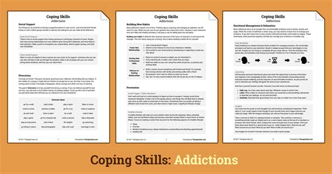 People can and do recover from addiction. Coping Skills: Addictions (Worksheet) | Therapist Aid