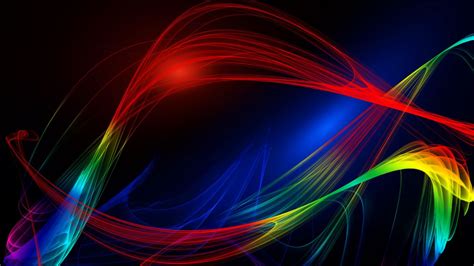 Download Wallpaper 1366x768 Lines Wavy Multicolored Abstraction