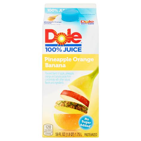 Dole Pineapple Orange Banana 100 Juice 59 Fl Oz Dole 048500256763