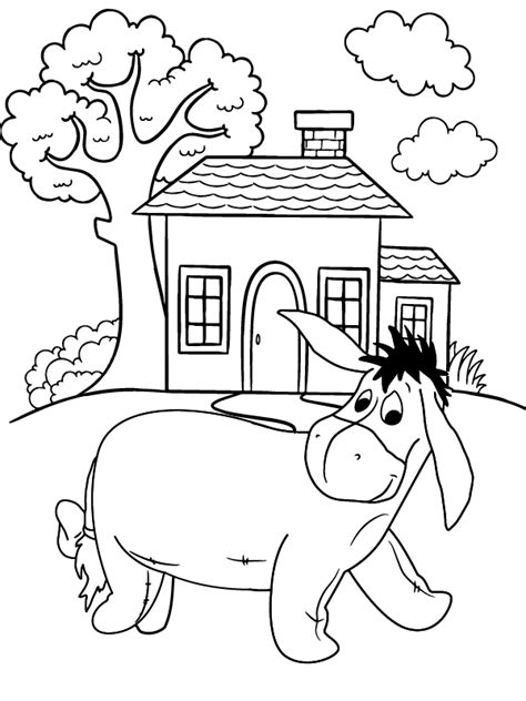 Smile Eeyore Coloring Page Free Printable Coloring Pages For Kids