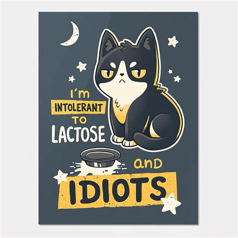 Intolerant To Lactose And Idiots Sassy Kawaii Tapestry Textile By Jackson Turner Pixels