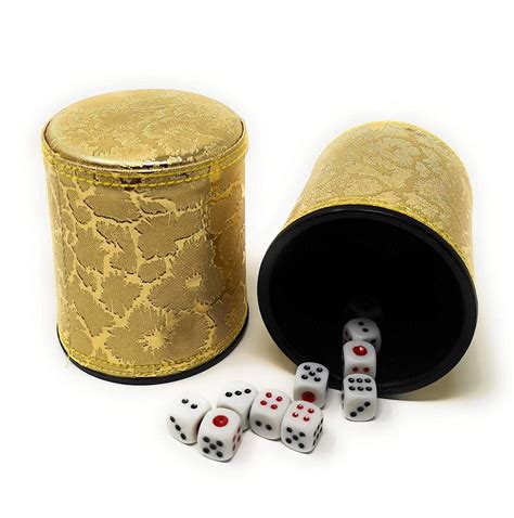 Asian Home Thy Collectibles Dice Cup With 5 Dices Pu Leather Professional Dice Shaker Cup Set
