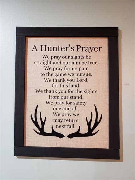A Hunters Prayer Sign Prayer Signs Hanging Wall Decor Prayer For