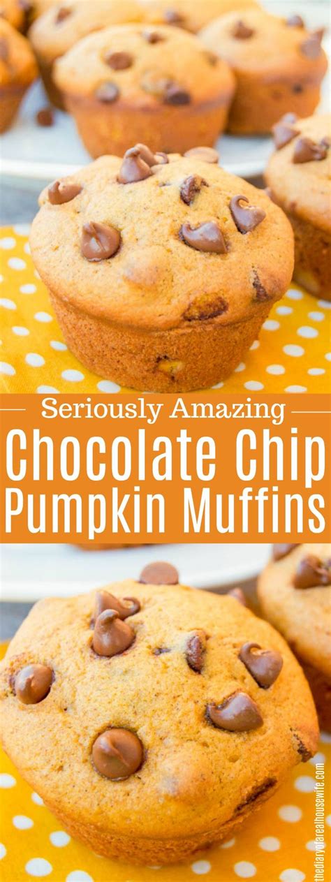 chocolate chip pumpkin muffins the diary of a real housewife pumpkin chocolate chip muffins