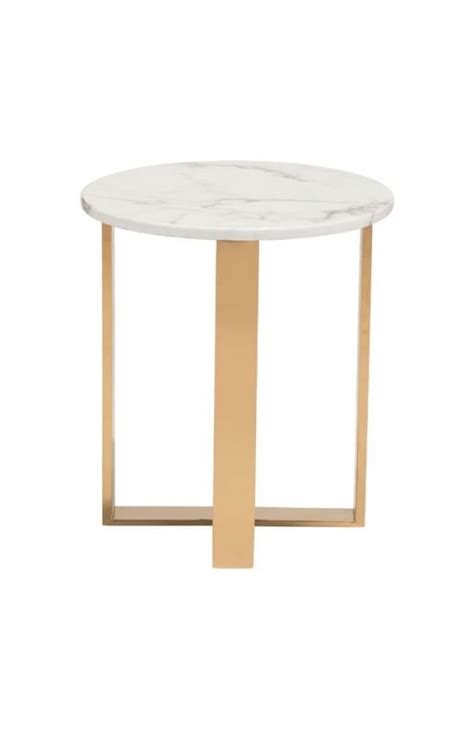 Shop with afterpay on eligible items. White Marble Gold Side Table | Modern Furniture • Brickell Collection