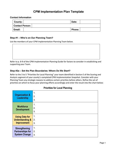 43 Step By Step Implementation Plan Templates Templatelab