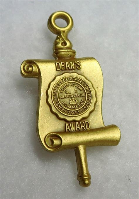 Deans Award Pin Etsu East Tennessee State University Lapel Pin