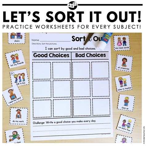 Sorting Worksheets For All Content Areas Freebie Included A Kinderteacher Life