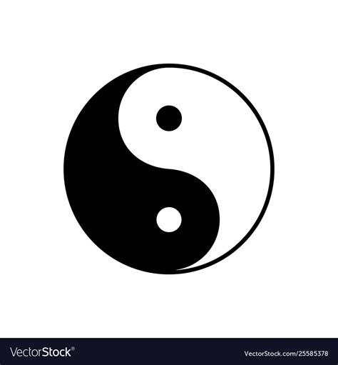 Yin Yang Symbol Dualism In Ancient Chinese Vector Image