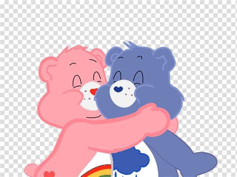 Pink And Blue Care Bears Grumpy Bear Care Bears Hug Caring