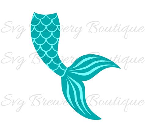 Mermaid Tail Clam Shell Svg Layered Png Dxf For Cricut