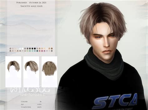 The Sims Resource Smooth Male Hair To1026