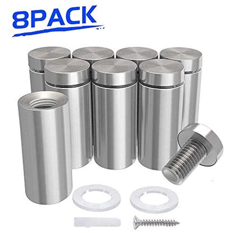 3 4 Spacers X 3 1 5 Glass Standoffs Stainless Steel Wall Screws Mount Nails 8