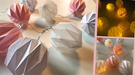 Diy Origami String Lights Origami Lantern Tutorial Home Decorating