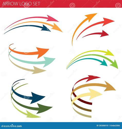 Arrow Logo Set Stock Vector Illustration Of Turn Exit 28308818