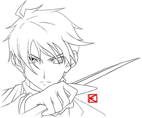 Anime Boy Coloring Pages At Free