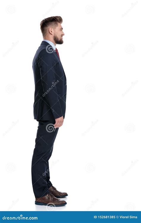 Side View Of A Confident Businessman Standing Stock Image Image Of