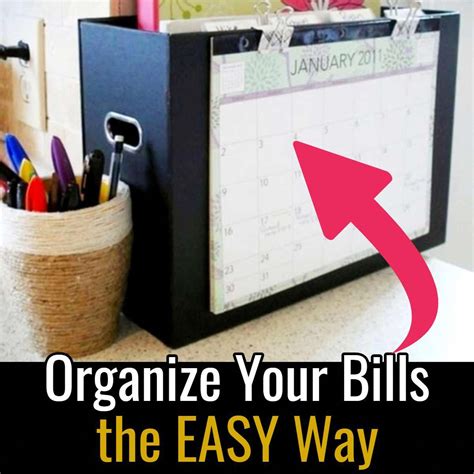 Paper Clutter Storage And Organization Organize Your Bills The Easy