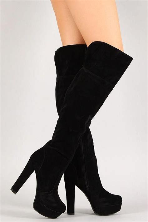 Great Stevie Nicks Style Black High Platform Boots 34800 Hot Sex Picture