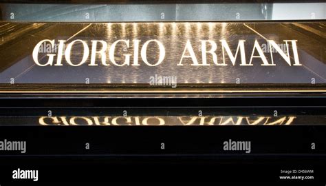 Giorgio Armani Brand Identity Label Marque Name Sign Reflection Milan