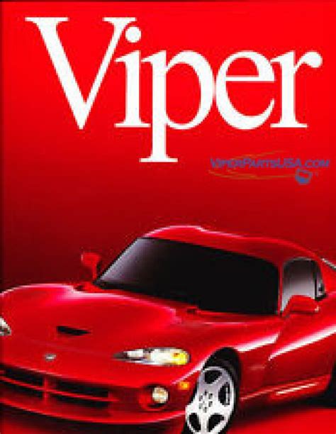 Sales Brochure 2000 Dodge Viper Viper Parts Usa