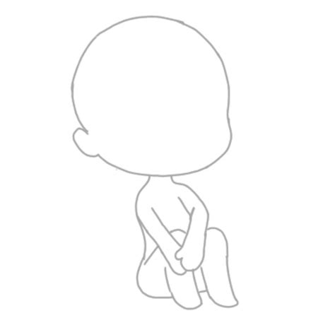 Gacha Sitting Pose Em 2021 Imagens De Corpo Desenhos De Chibi