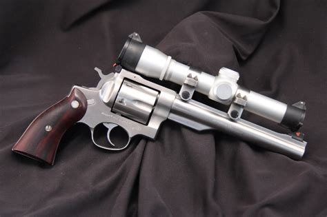 Stainless Ruger Redhawk 44 Magnum Double Action Revolver W Simmons Scope