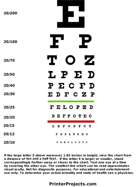 Free Printable Tumbling E Eye Chart Printable Templates