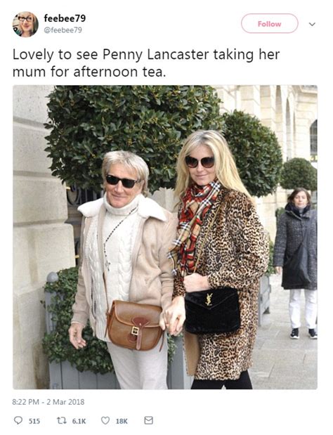 Rod Stewart Is Compared To Wife Penny Lancasters Mother Daily Mail