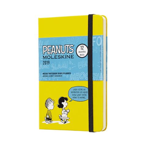 peanuts limited edition 12 month pocket weekly notebook planner yellow moleskine