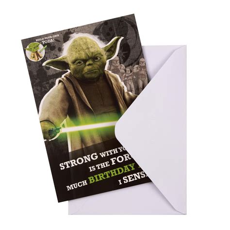 General Birthday Card From Hallmark Star Wars Build Your Own Yoda