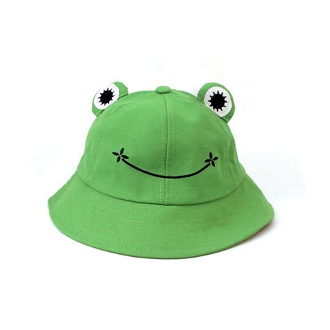 Frog Hat Bucket Hat Frog Sun Hat Hat With Ears Kawaii Frog Etsy