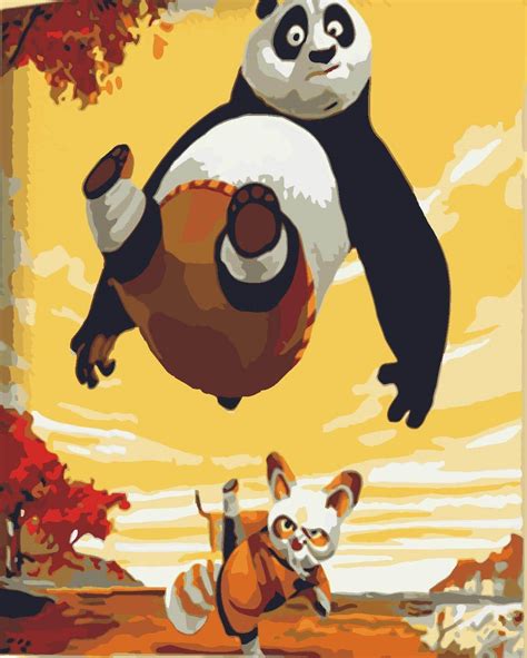 Kung Fu Panda Animation Paint By Number Numeral Paint