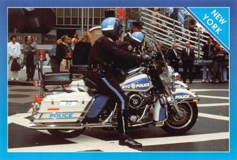 Ny 1990s Nyc Police Officer On Motorcycle In New York New York Ebay